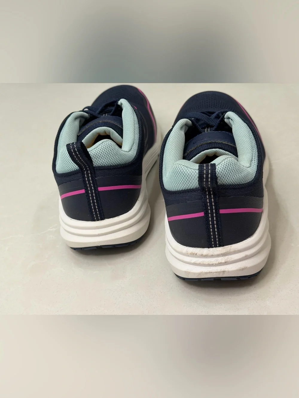 KEEN Utility Minneapolis Women's Carbon Safety Toe Work Sneaker Navy Pink, 9